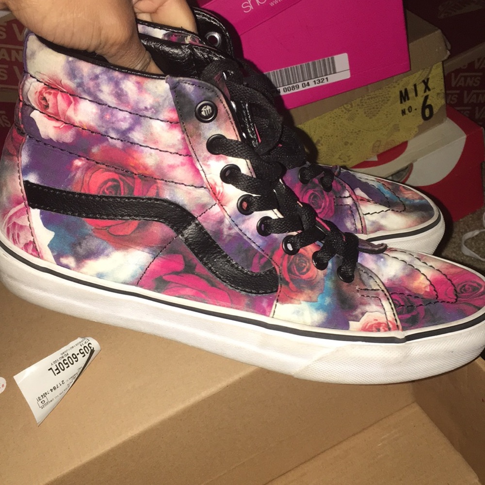 Floral Galaxy High Top Vans